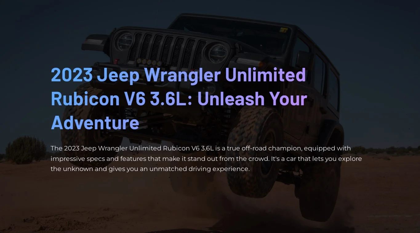 2023 Jeep Wrangler Unlimited Rubicon V6 3.6L