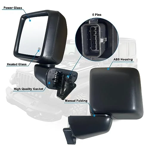 The 2023 Jeep Wrangler Unlimited Rubicon I4 2.0L 14 SideMirror