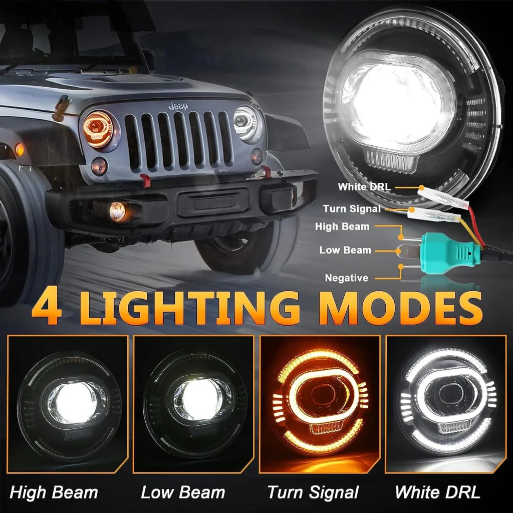 The 2023 Jeep Wrangler Unlimited Rubicon I4 2.0L 18 FrontLights